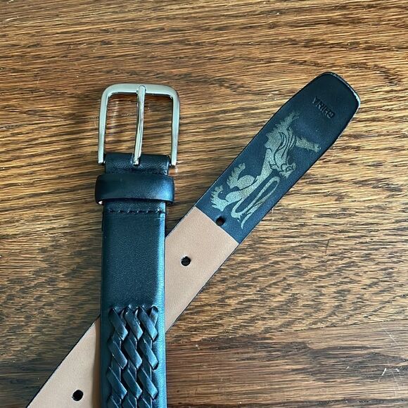 George‎ black leather woven look belt - Picture 5 of 5